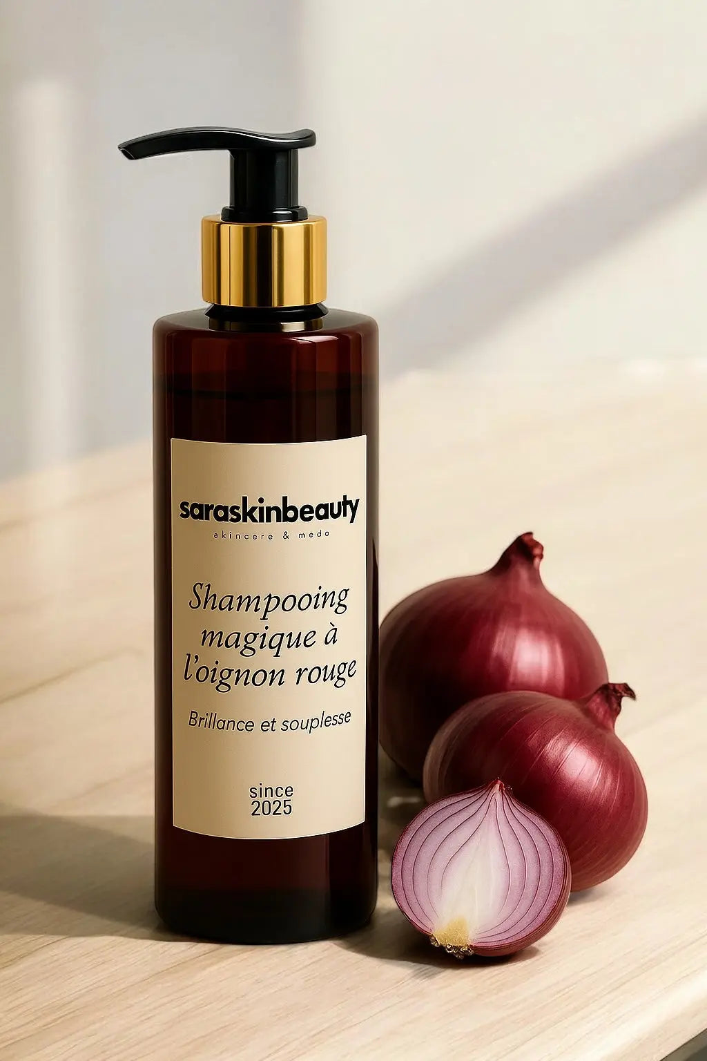 Shampoing magique à l’oignon rouge - 200ml Brillance & Souplesse SARASKIN & BEAUTY