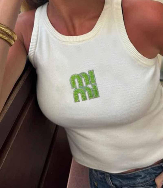 Débardeur MIUMIU Blanc et vert