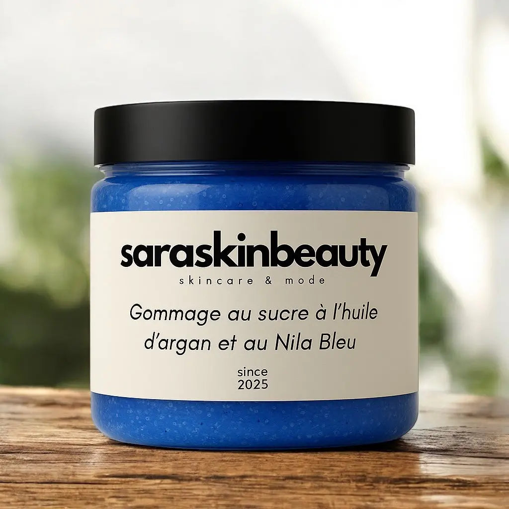 Gommage au sucre à l’huile d’argan et au Nila Bleu - 200g SARASKIN & BEAUTY