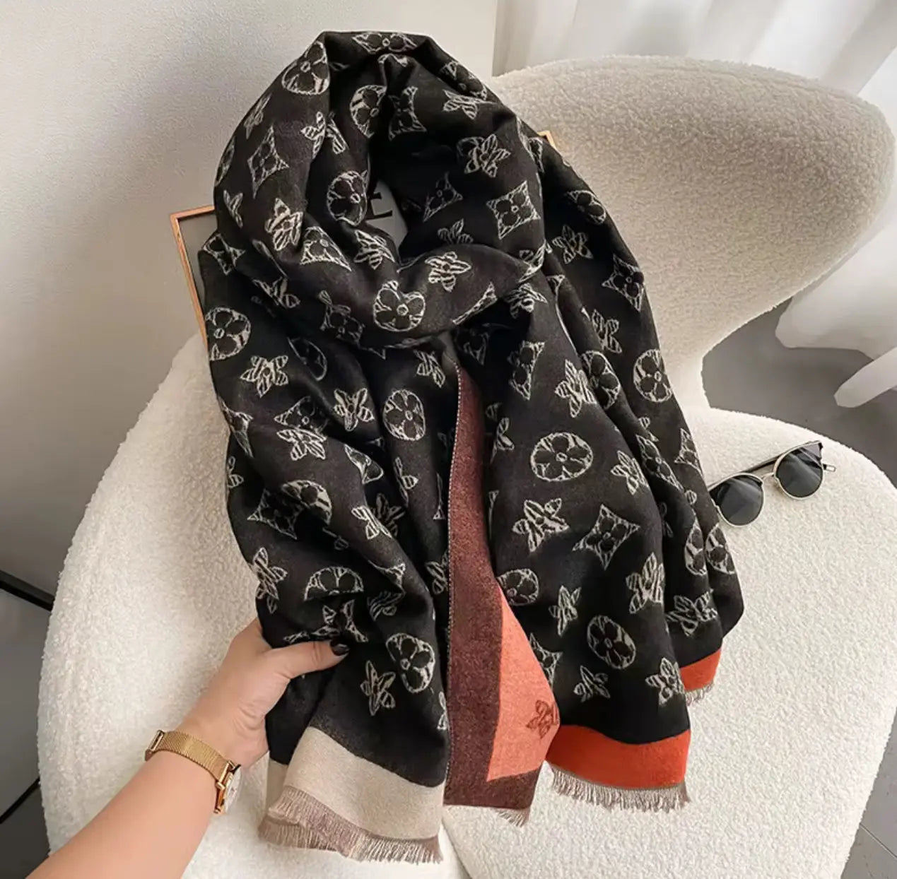 Écharpe motifs SARASKIN & BEAUTY